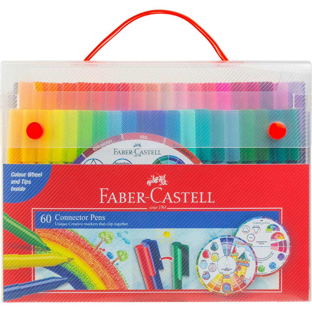 Image for FABER-CASTELL CONNECTOR PENS ASSORTED PACK 60 from Discount Office National