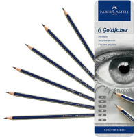faber-castell goldfaber graphite pencils assorted degrees pack 6