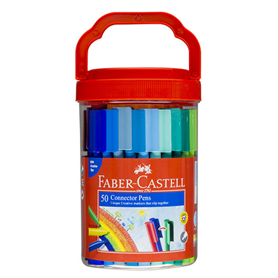 Image for FABER-CASTELL CONNECTOR PENS ASSORTED PACK 50 from Mackay Business Machines (MBM) Office National