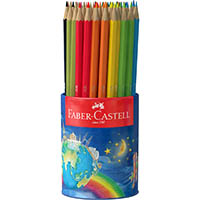 faber-castell watercolour pencils assorted tin cup 72