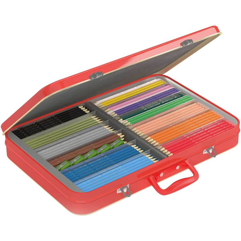 Image for FABER-CASTELL CLASSIC COLOUR PENCILS ASSORTED BRIEFCASE TIN 300 from Office National