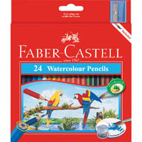 faber-castell watercolour pencils assorted pack 24