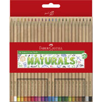 faber-castell natural colour pencils assorted pack 24