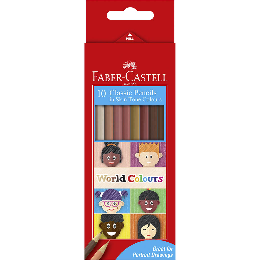 Image for FABER-CASTELL CLASSIC COLOUR PENCILS WORLD COLOURS ASSORTED PACK 10 from Aztec Office National