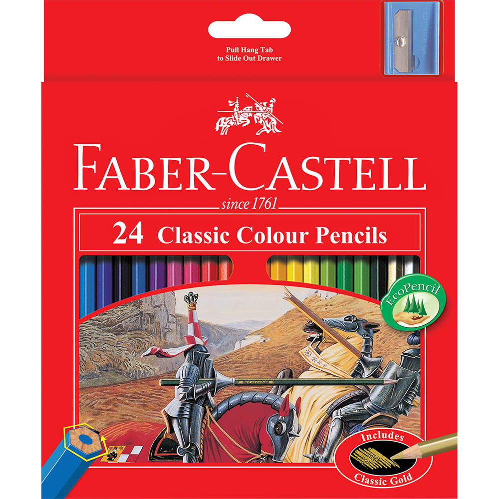 Image for FABER-CASTELL CLASSIC COLOUR PENCILS ASSORTED PACK 24 from Surry Office National