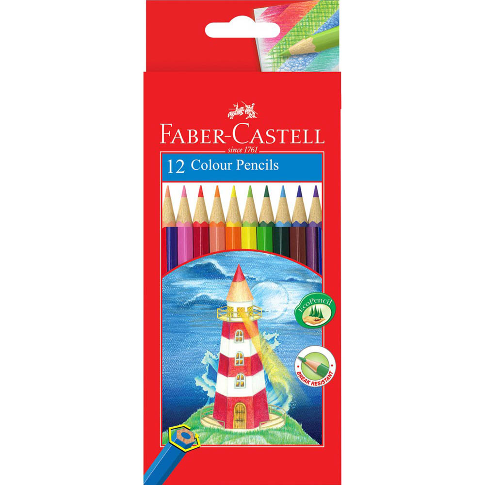 Image for FABER-CASTELL COLOUR PENCILS ASSORTED PACK 12 from Aztec Office National Melbourne