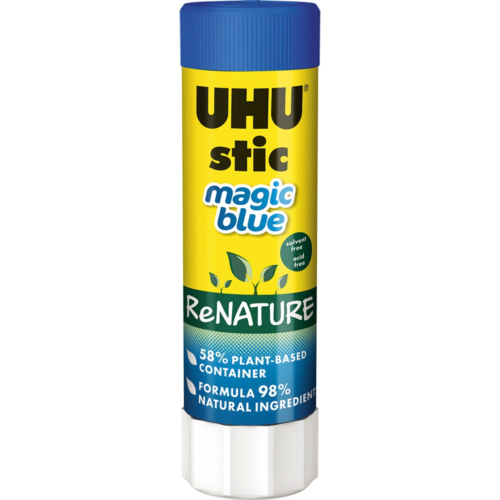 Image for UHU RE-NATURE MAGIC BLUE GLUE STICK 40G from Office National Limestone Coast