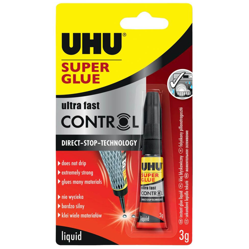 Image for UHU SUPER GLUE CONTROL 3G BLISTER CLEAR from Coleman's Office National