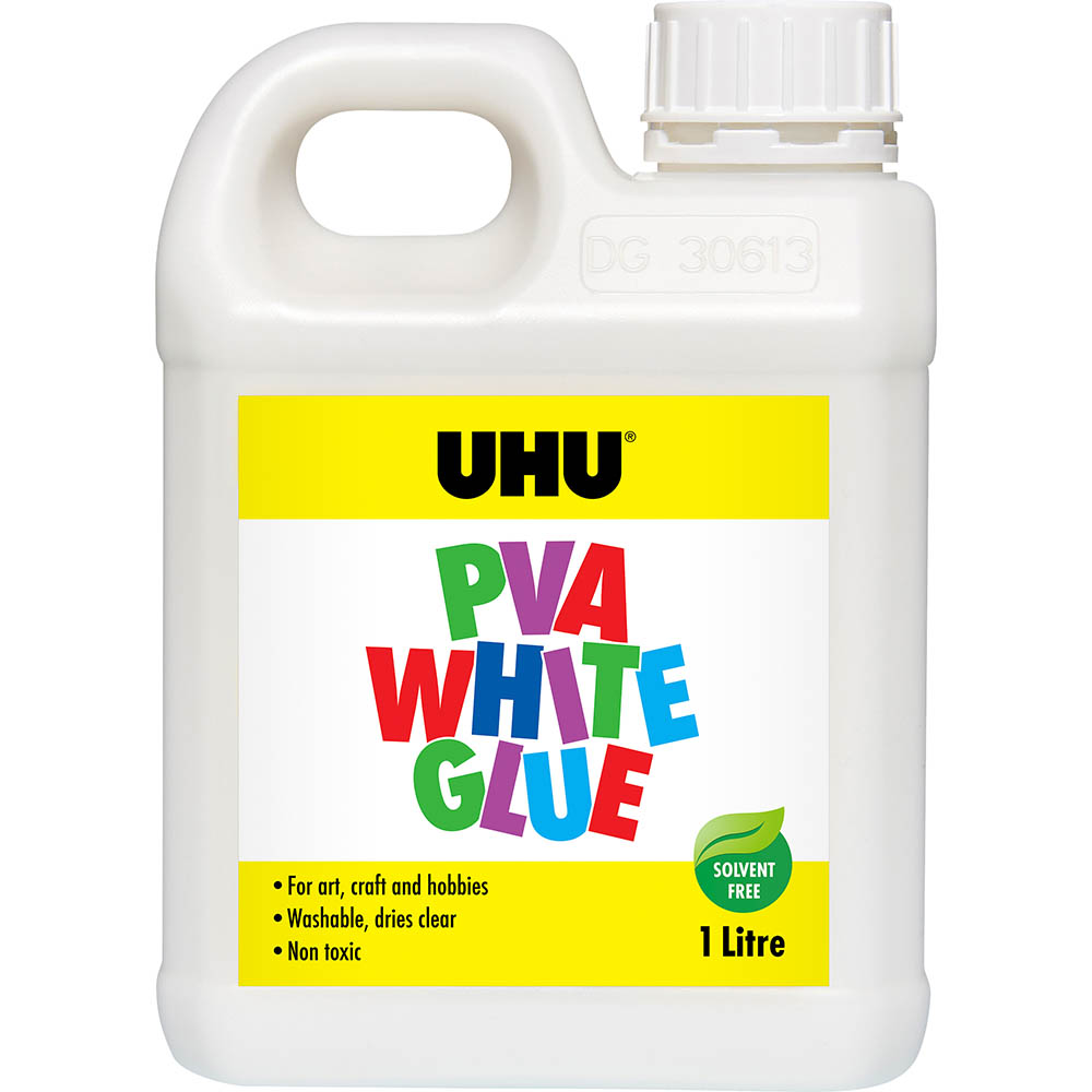 Image for UHU PVA WHITE GLUE 1 LITRE from Ezi Office National Tweed