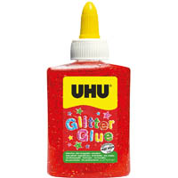uhu glitter glue bottle 88ml red