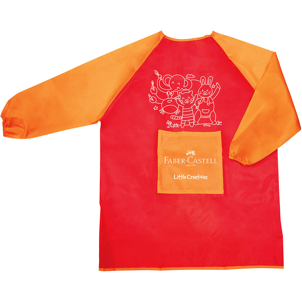 Image for FABER-CASTELL LITTLE CREATIVES ART SMOCK RED/ORANGE from Angletons Office National