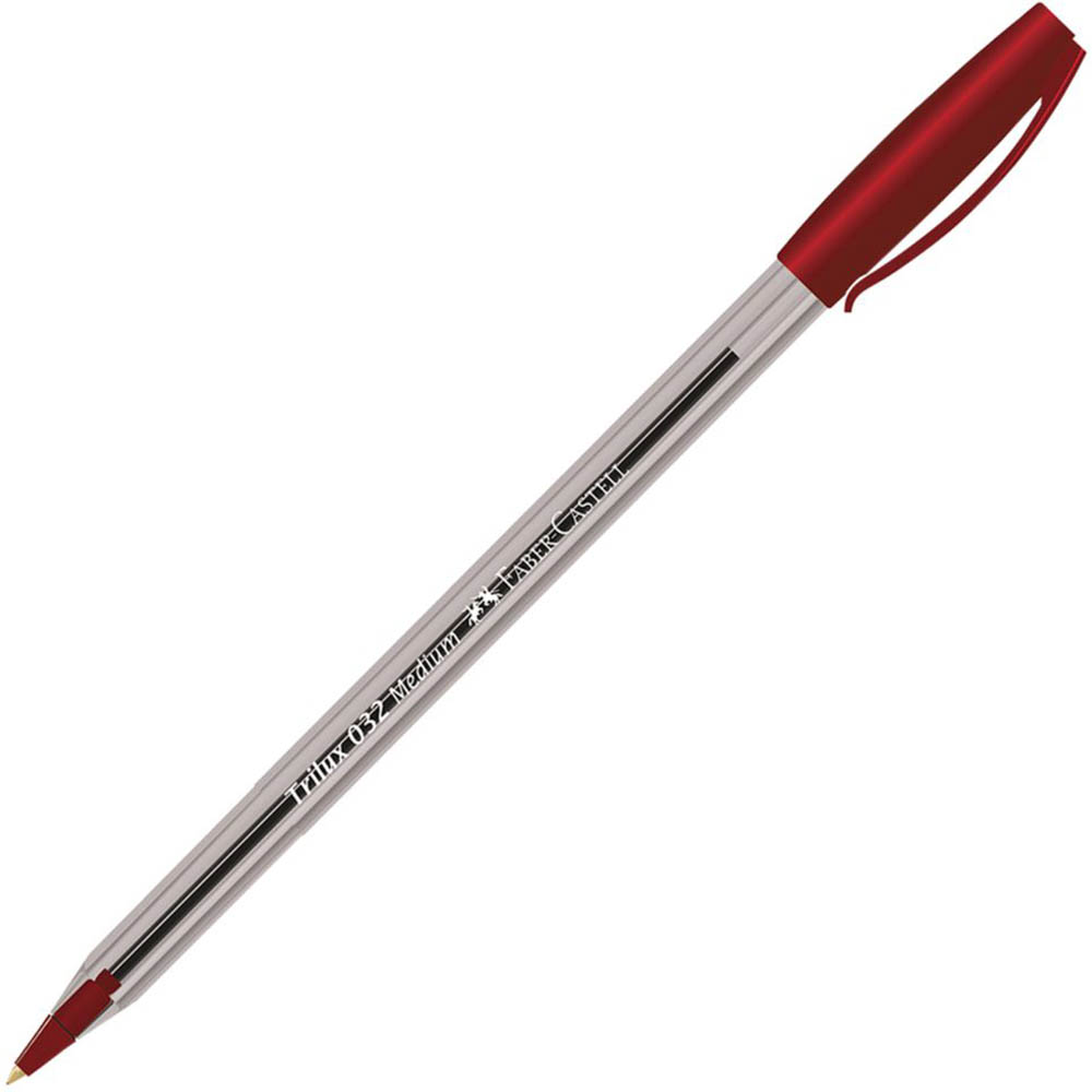 Image for FABER-CASTELL TRILUX BALLPOINT PEN MEDIUM RED from Coastal Office National