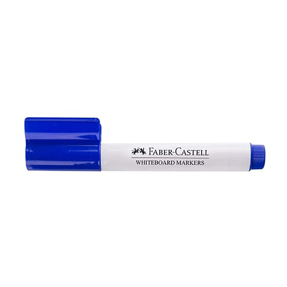 Image for FABER-CASTELL CONNECTOR WHITEBOARD MARKERS BULLET TIP BLUE BOX 10 from PaperChase Office National