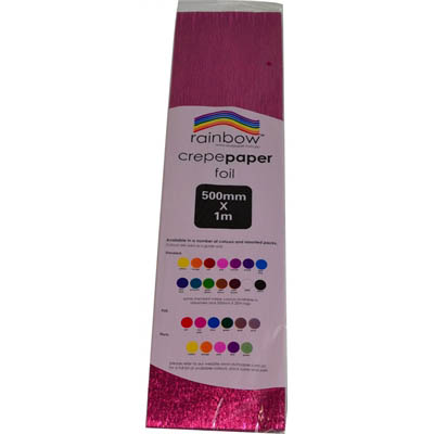 Image for RAINBOW CREPE PAPER FOIL 500MM X 1M PINK from Officebarn Office National