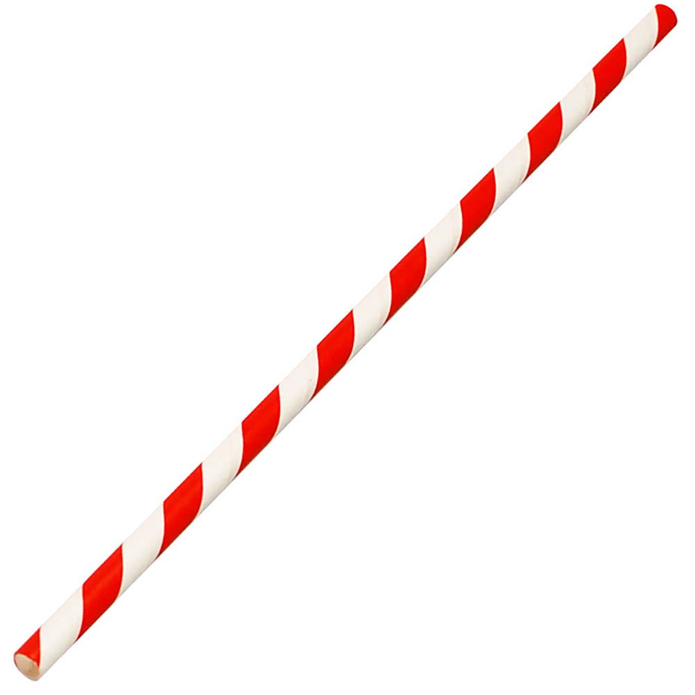 Image for ENVIROCHOICE PAPER STRAW REGULAR RED STRIPE PACK 250 from Aztec Office National Melbourne