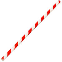 envirochoice paper straw regular red stripe pack 250