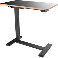 malmo electric mobile desk 700 x 400mm black base black top