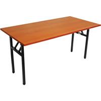 rapidline folding table 1500 x 750mm cherry