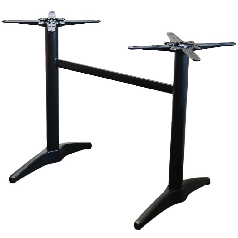 Image for ASTORIA TABLE BASE TWIN WEIGHTED BLACK POWDERCOAT from Ezi Office Supplies Gold Coast Office National