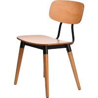felix chair ply seat lancaster oak black frame