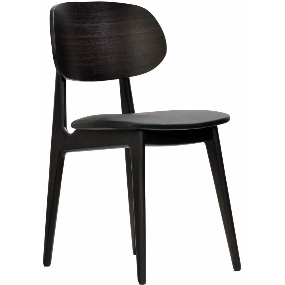 Image for DURAFURN BAN CHAIR BLACK DOLARO VINYL SEAT WENGE FRAME from PaperChase Office National