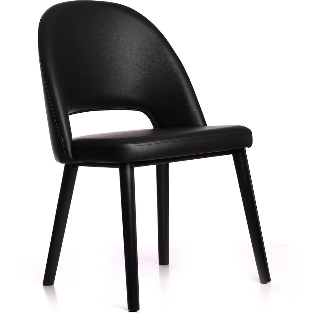 Image for DURAFURN SEMIFREDDO CHAIR BLACK LEGS BLACK VINYL SEAT from Premier Office National