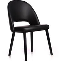 durafurn semifreddo chair black legs black vinyl seat