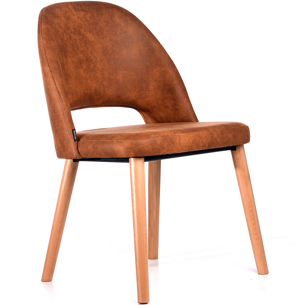 Image for DURAFURN SEMIFREDDO CHAIR TROJAN OAK LEGS TAN FABRIC SEAT from PaperChase Office National
