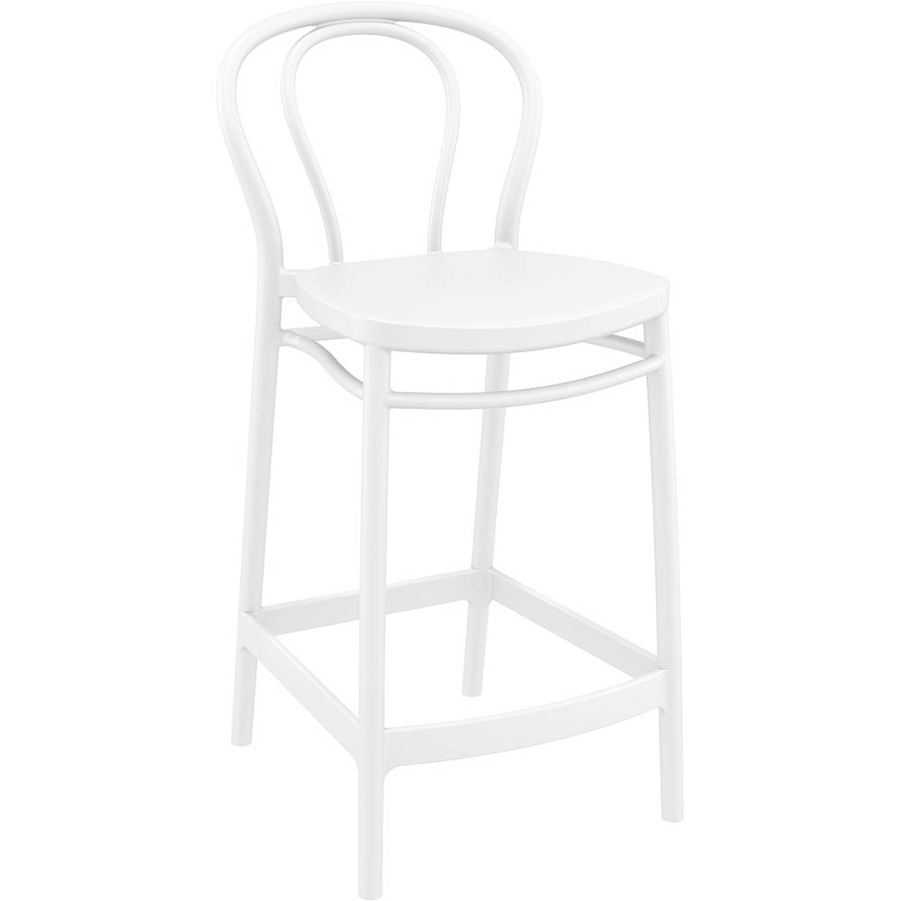 Image for SIESTA VICTOR BARSTOOL 650MM HIGH WHITE from Aztec Office National