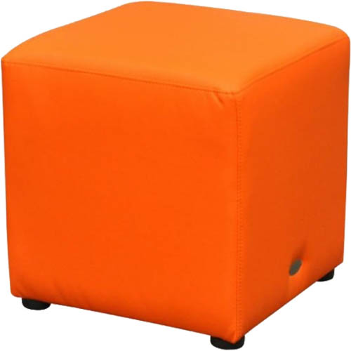Image for DURASEAT OTTOMAN CUBE ORANGE from Surry Office National