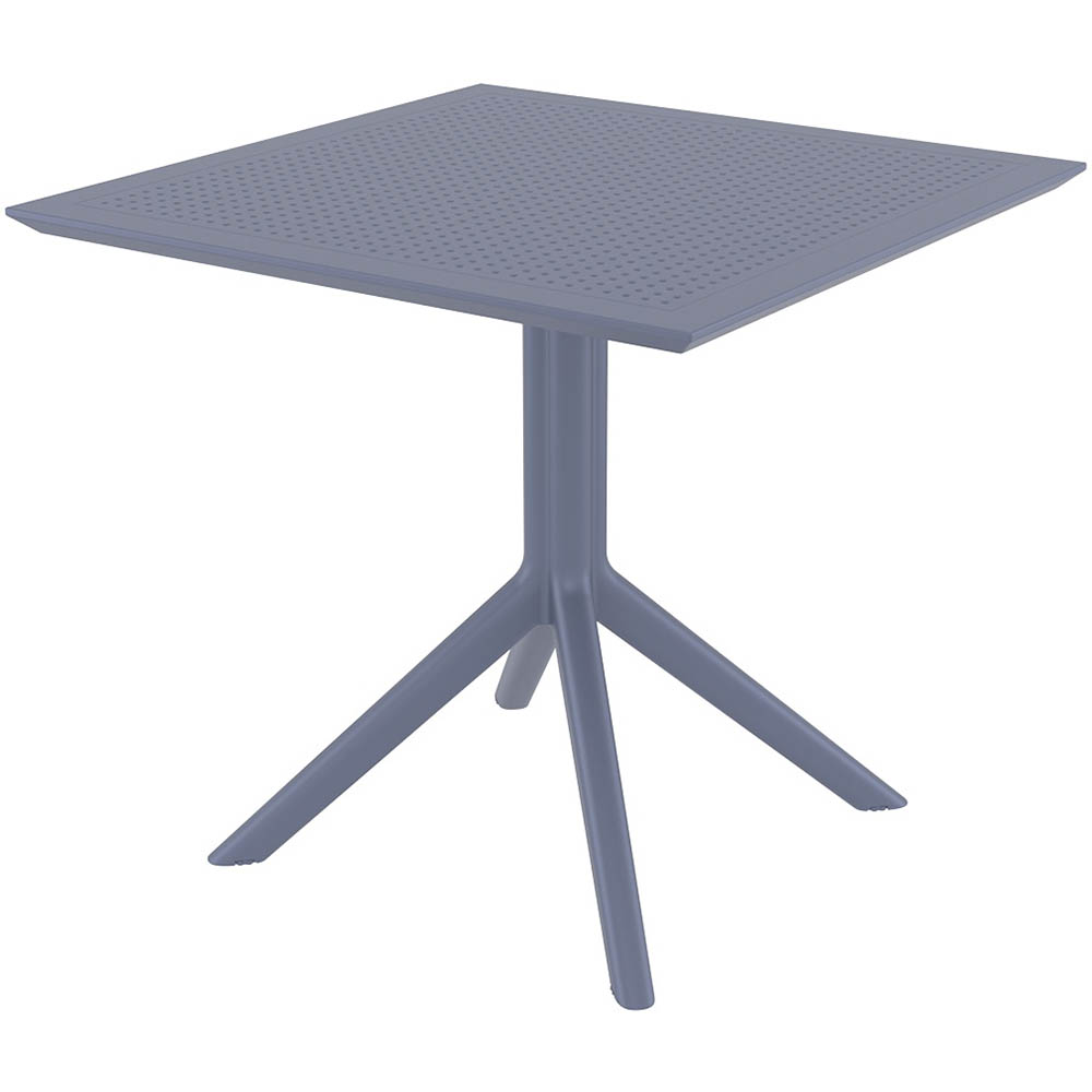 Image for SIESTA SKY TABLE 800 X 800 X 740MM ANTHRACITE from Emerald Office Supplies Office National