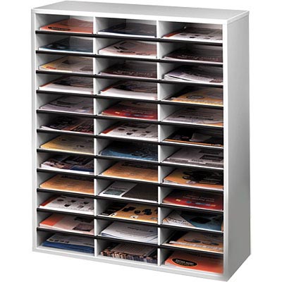 Image for FELLOWES BANKERS BOX LITERATURE SORTER 36 COMPARTMENTS GREY from Two Bays Office National