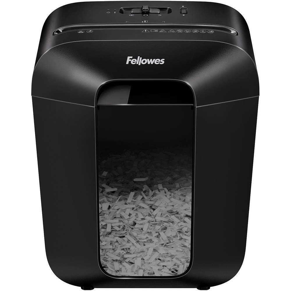 Image for FELLOWES LX50 POWERSHRED CROSS CUT SHREDDER BLACK from Emerald Office Supplies Office National