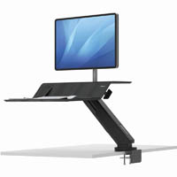 fellowes lotus rt sit stand workstation single monitor 901 x 603mm black