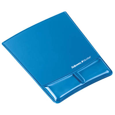 Image for FELLOWES GEL MOUSE PAD AND WRIST REST BLUE from Connelly's Office National