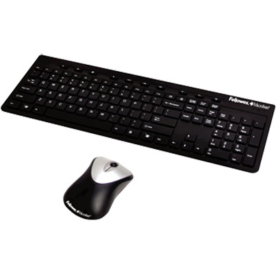 Image for FELLOWES SLIMLINE CORDLESS KEYBOARD AND MOUSE COMBO BLACK from Two Bays Office National