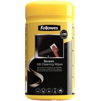fellowes screen cleaning wipes tub 100