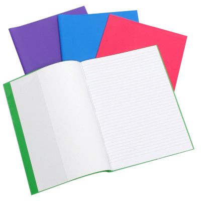 Image for CUMBERLAND BOOK COVER PVC SLIP ON BRIGHT COLOURED 9 X 7IN ASSORTED 2XPINK/1XBLUE/1XPURPLE/1XGREEN PACK 5 from Surry Office National