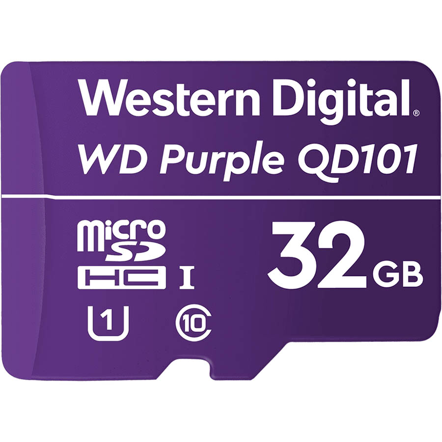 Image for WESTERN DIGITAL WD PURPLE SC QD101 MICROSD CARD 32GB from Aztec Office National