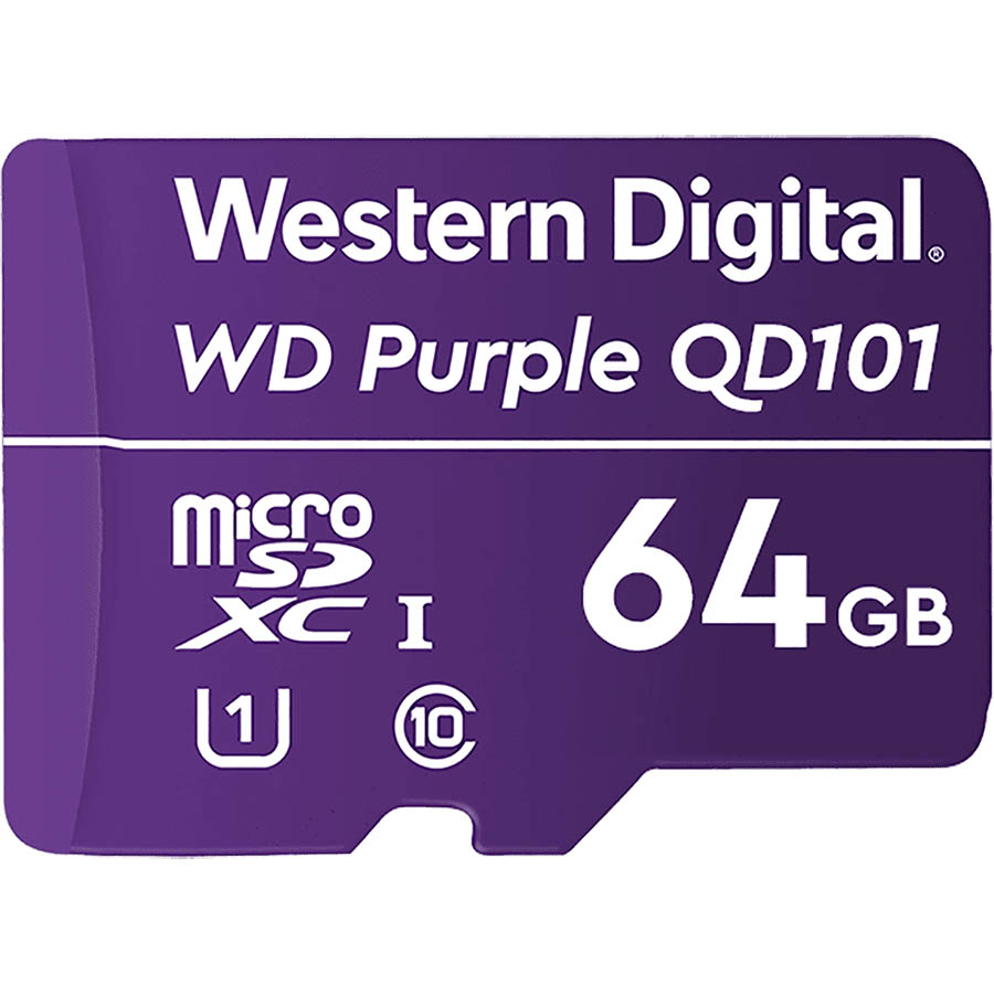 Image for WESTERN DIGITAL WD PURPLE SC QD101 MICROSD CARD 64GB from Aatec Office National