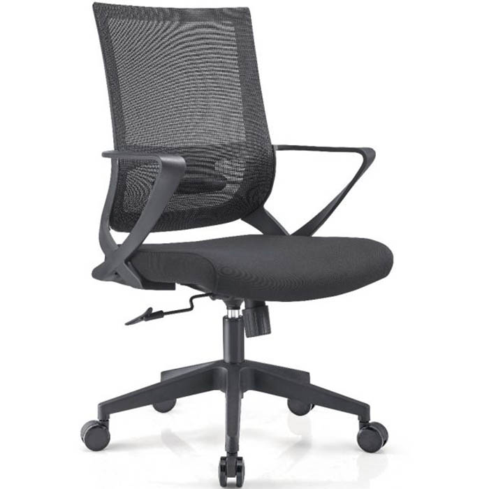 Image for INITIATIVE CLINTON EXECUTIVE CHAIR MEDIUM MESH BACK ARMS BLACK from Complete Stationery Office National (Devonport & Burnie)