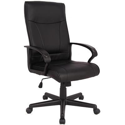 Image for SYLEX HEMSWORTH EXECUTIVE CHAIR 1-LEVER BONDED LEATHER BLACK from OFFICE NATIONAL CANNING VALE