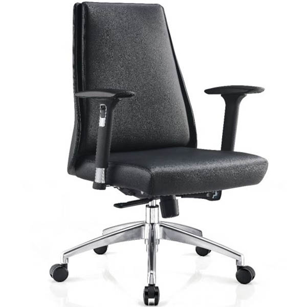 Image for MCKINLEY EXECUTIVE CHAIR MEDIUM BACK ARMS BLACK from Angletons Office National