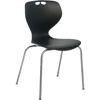 Image for SYLEX MATA 4-LEG STACKING CHAIR BLACK from Coleman's Office National