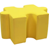 sylex puzzle ottoman 850 x 580 x 460mm yellow