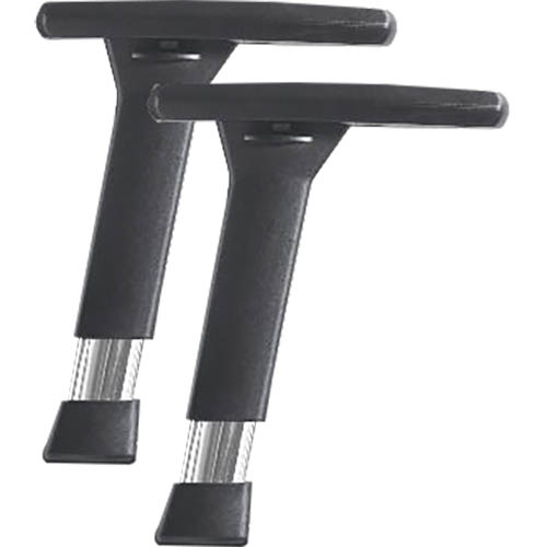 Image for TRUMAN ADJUSTABLE CHAIR ARMS BLACK PACK 2 from PaperChase Office National