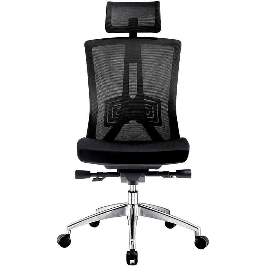 Image for TRUMAN EXECUTIVE CHAIR HIGH MESH BACK BLACK from Surry Office National
