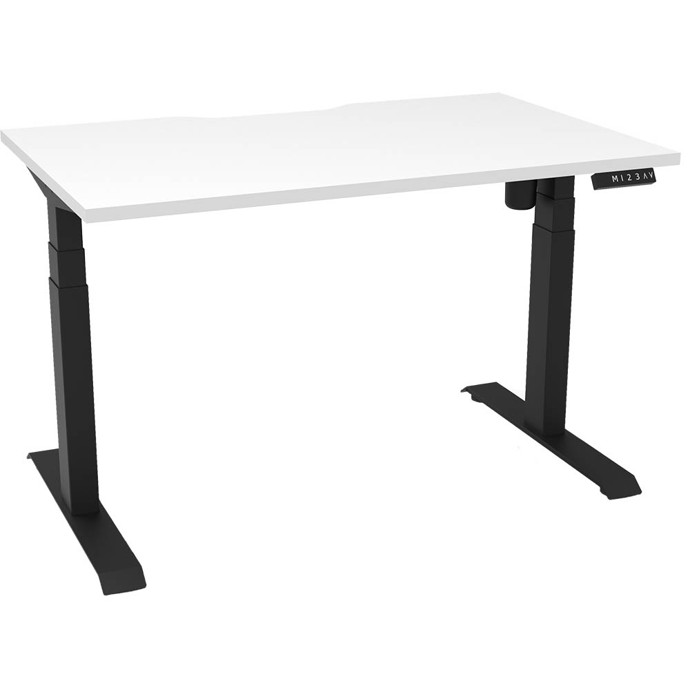 Image for RAPIDLINE BOOST LIGHT SINGLE SIDED WORKSTATION 1200MM NATURAL WHITE TOP / BLACK FRAME from OFFICE NATIONAL CANNING VALE