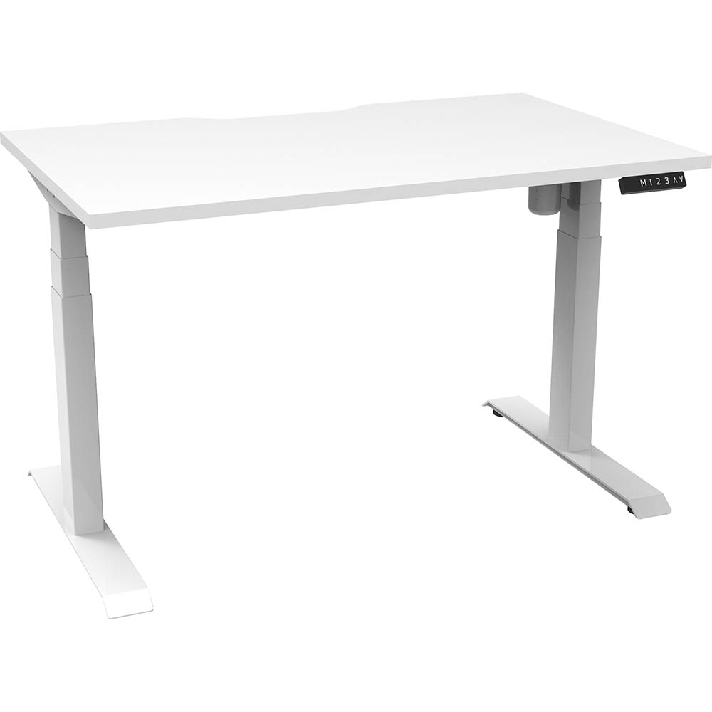 Image for RAPIDLINE BOOST LIGHT SINGLE SIDED WORKSTATION 1200MM NATURAL WHITE TOP / WHITE FRAME from Office National