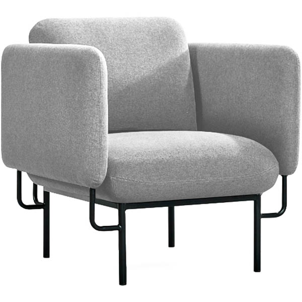 Image for RAPIDLINE CAPRI LOUNGE CHAIR 1-SEATER LIGHT GREY from PaperChase Office National